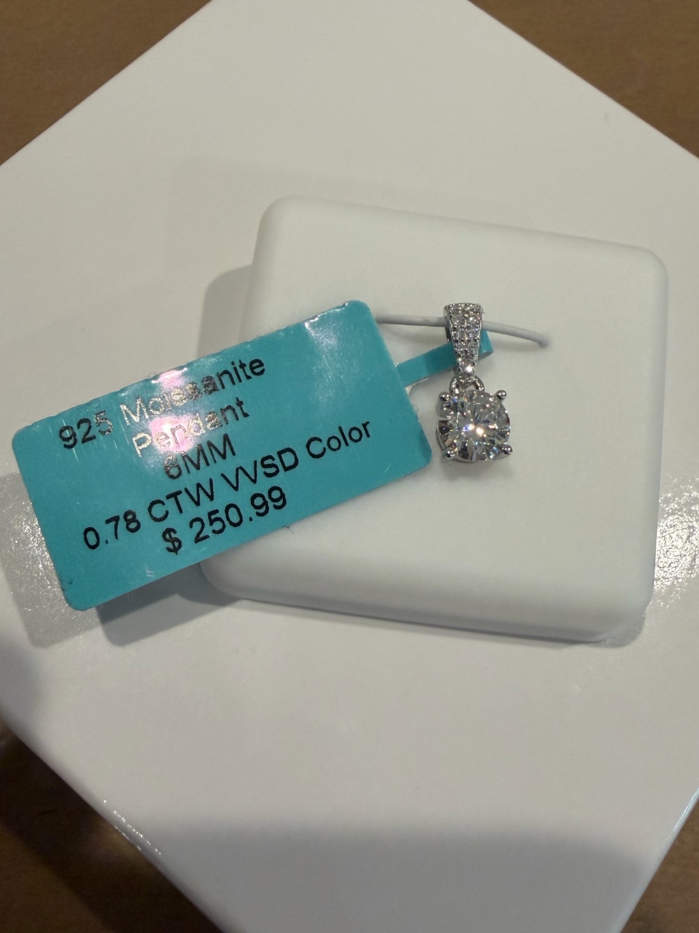 925 Sterling Silver White Cubic Zirconia Pendant